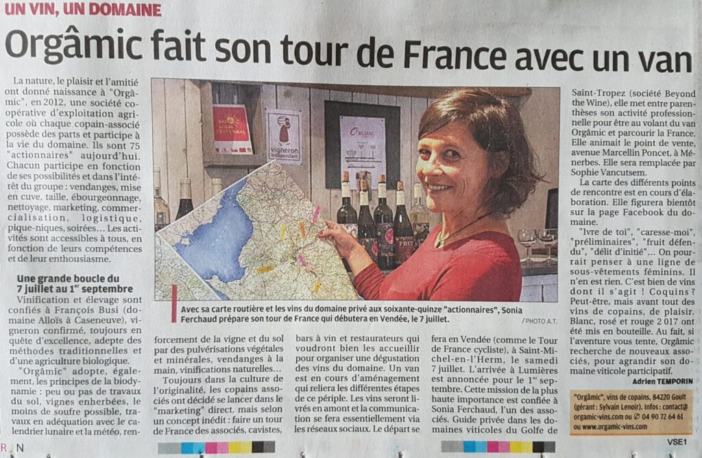 Pop-Up Truck Tour Orgâmic dans la presse regionale