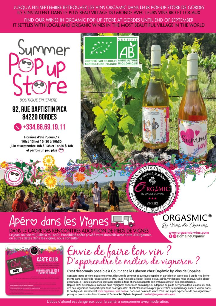 Orgasmic pop-up store de Gordes