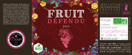 etiquettes orgamic fruit defendu 2020